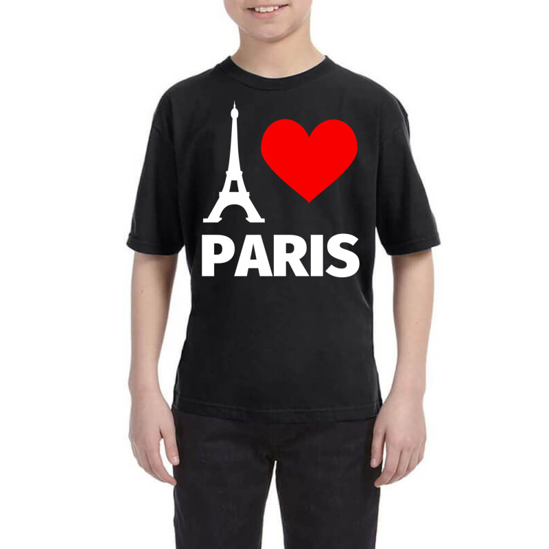 Paris Eiffel Tower Pullover Hoodie   I Love Paris For Girls Youth Tee by cm-arts | Artistshot