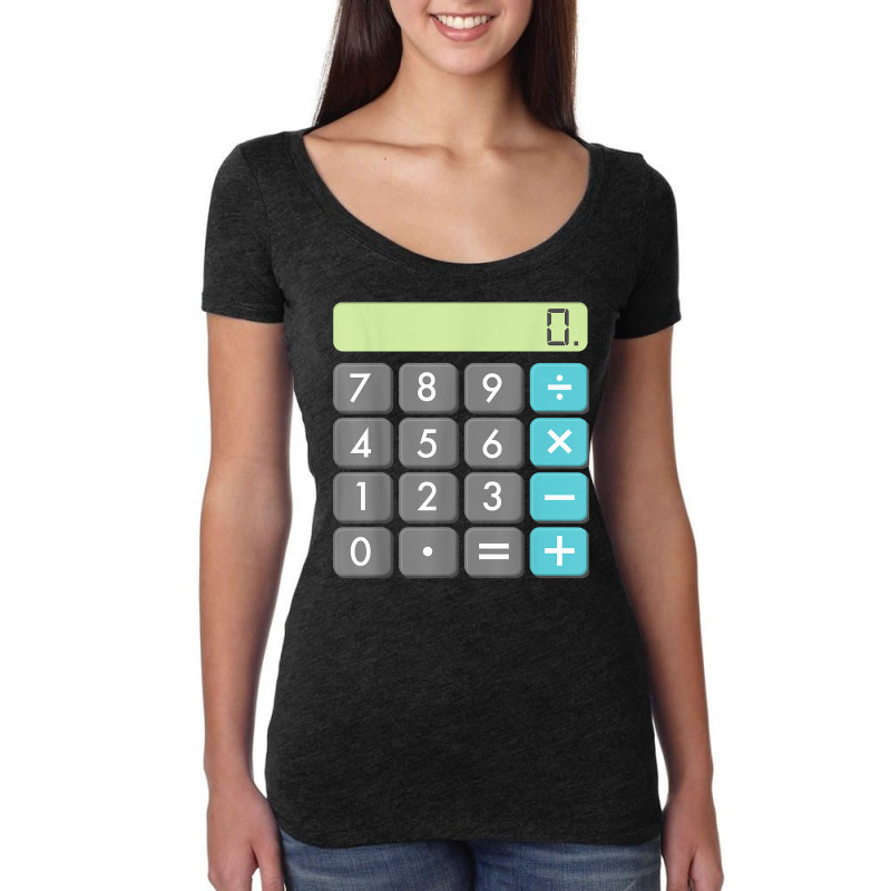 Calculator Halloween Costume Shirt Math Geek Cool Scary Gift T Shirt Women's Triblend Scoop T-shirt by judexynuk | Artistshot