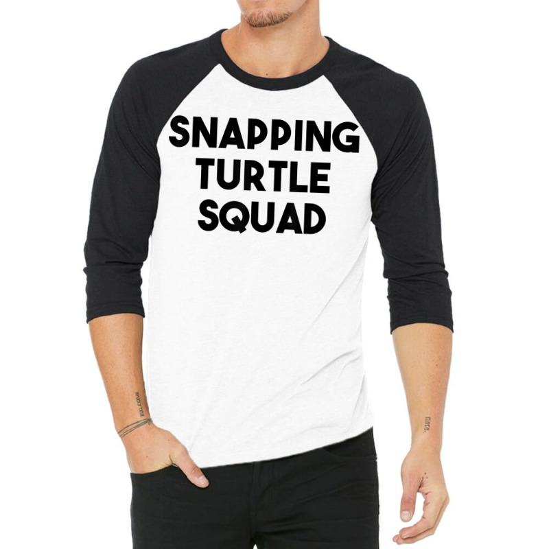 Snapping Turtle Lover Funny Snapping Turtle Squad 3/4 Sleeve Shirt | Artistshot