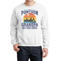 Mens Pontoon Grandpa Captain Retro Funny Boating Fathers Day Gift Prem Crewneck Sweatshirt | Artistshot