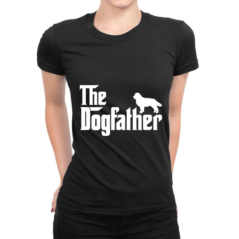 Bernese Mountain Dogfather Ladies Fitted T-Shirt by cm-arts | Artistshot