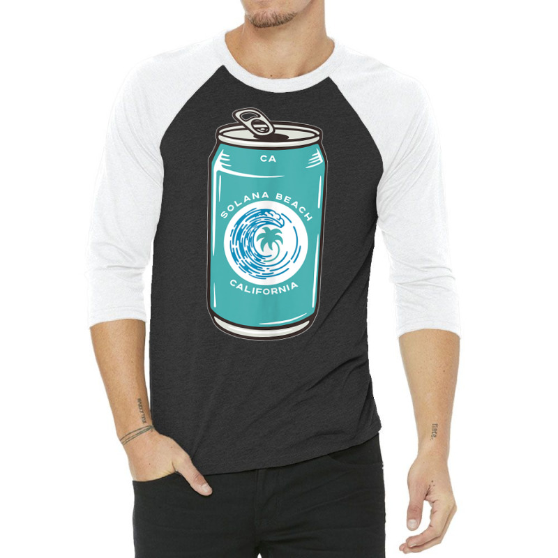 Solana Beach California Ca Beer Soda Pop Drinking Souvenir Tank Top 3/4 Sleeve Shirt by cm-arts | Artistshot