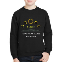 America Totality 04 08 24 Total Solar Eclipse 2024 Arkansas Youth Sweatshirt | Artistshot