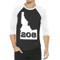 Area Code 208 Boise Idaho Home State 3/4 Sleeve Shirt | Artistshot