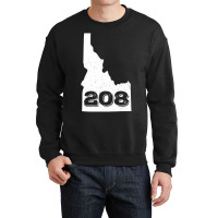 Area Code 208 Boise Idaho Home State Crewneck Sweatshirt | Artistshot