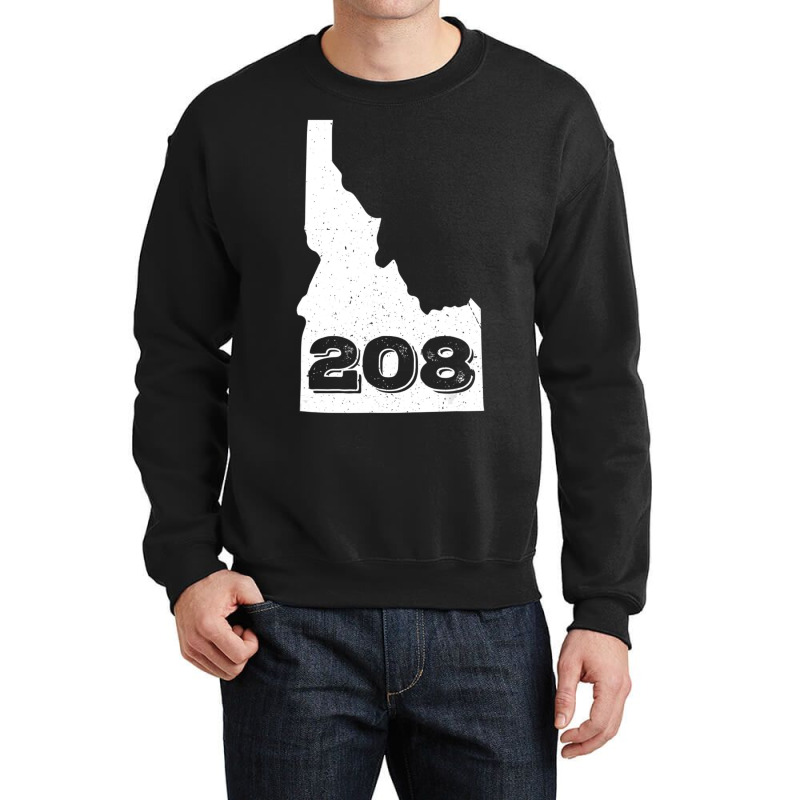 Area Code 208 Boise Idaho Home State Crewneck Sweatshirt by cm-arts | Artistshot