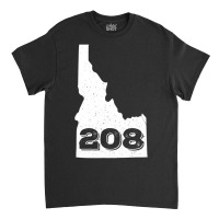 Area Code 208 Boise Idaho Home State Classic T-shirt | Artistshot