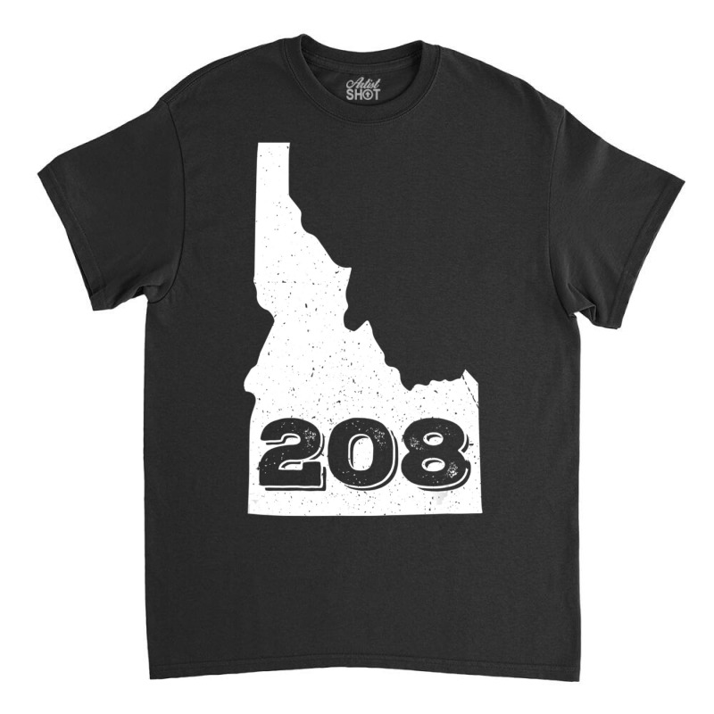 Area Code 208 Boise Idaho Home State Classic T-shirt by cm-arts | Artistshot