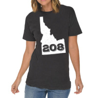 Area Code 208 Boise Idaho Home State Vintage T-shirt | Artistshot