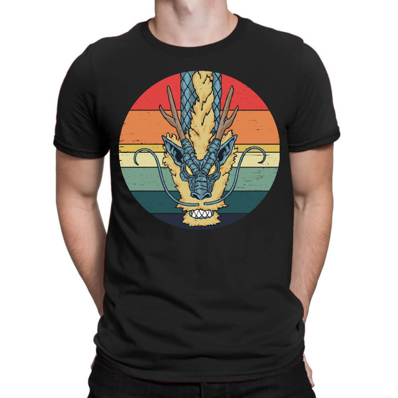 Oriental Blue Dragon, Oriental Blue Dragons, Oriental Blue Dragon Retr T-shirt | Artistshot