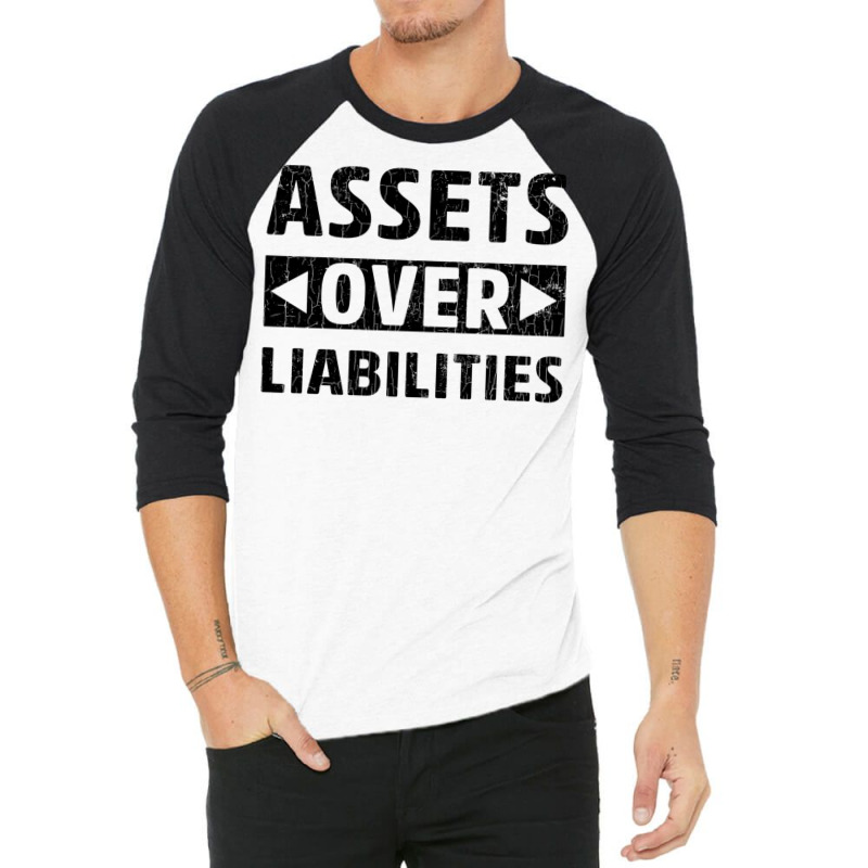 Assets Over Liabilities Funny Accounting Accountant Graphic Pullover H 3/4 Sleeve Shirt by cm-arts | Artistshot