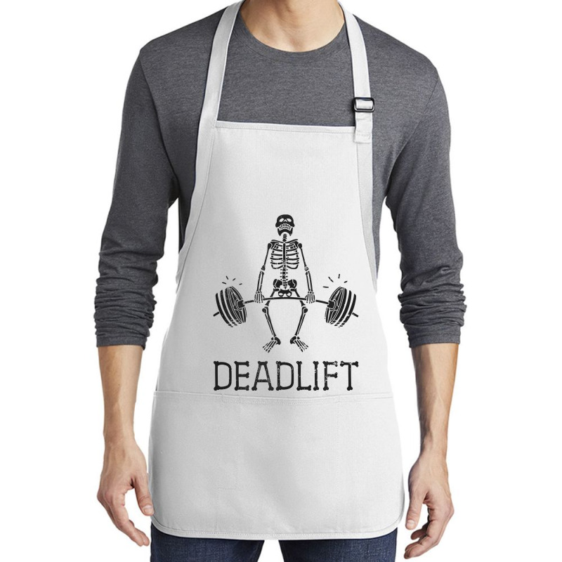 Deadlift Funny Halloween Skeleton Weight Lifting Workout Tank Top Medium-length Apron | Artistshot