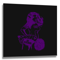 Minnesota Retro Cheerleader Metal Print Square | Artistshot