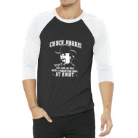 Chuck Norris Sets Fire To Ants At Night 3/4 Sleeve Shirt | Artistshot