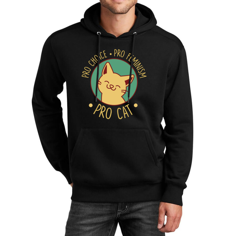 Pro Choice Pro Feminism Pro Cat Unisex Hoodie by atereabag | Artistshot