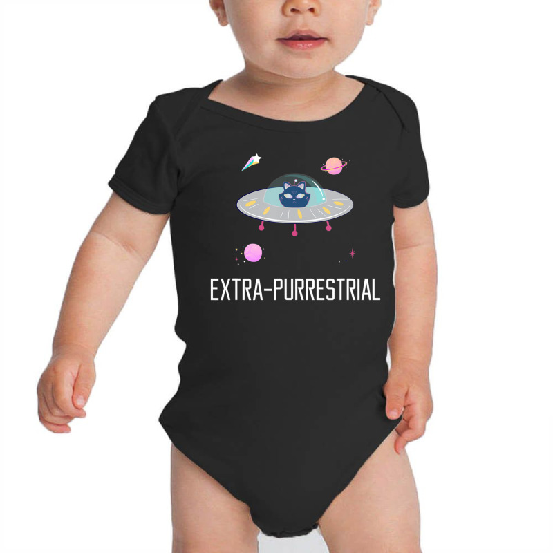 Extra Purrestrial Cat Alien Ufo Martian Ufologist Space Baby Bodysuit by Min01 | Artistshot