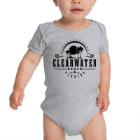 Clearwater Beach Florida Fl Vintage Sunset Surf Vacation Pullover Hood Baby Bodysuit | Artistshot