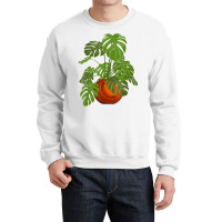 Monstera Potted Plant Friendly Plant Love Gardener Botanist T Shirt Crewneck Sweatshirt | Artistshot