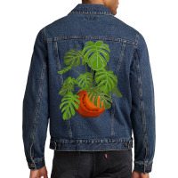 Monstera Potted Plant Friendly Plant Love Gardener Botanist T Shirt Men Denim Jacket | Artistshot