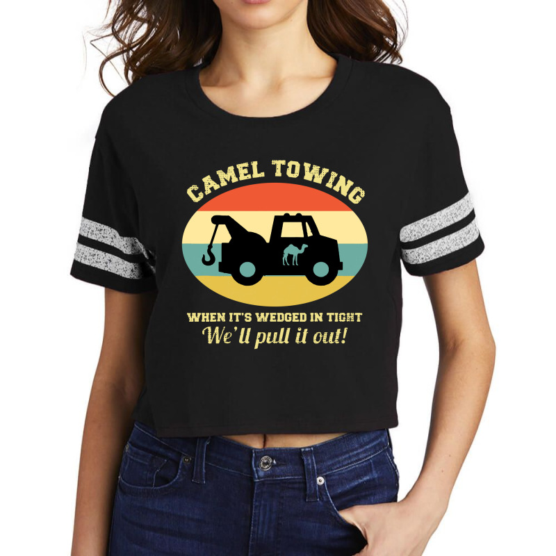 Camel Towing Retro Adult Humor Saying Scorecard Crop Tee by GassPoll | Artistshot