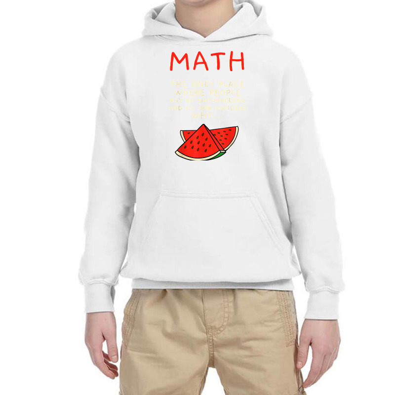 Math And Watermelons Mathematics Calculation Numbers T Shirt Youth Hoodie by cm-arts | Artistshot