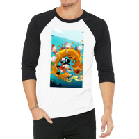 Play Dragon With Duck Tales Friends 3/4 Sleeve Shirt | Artistshot