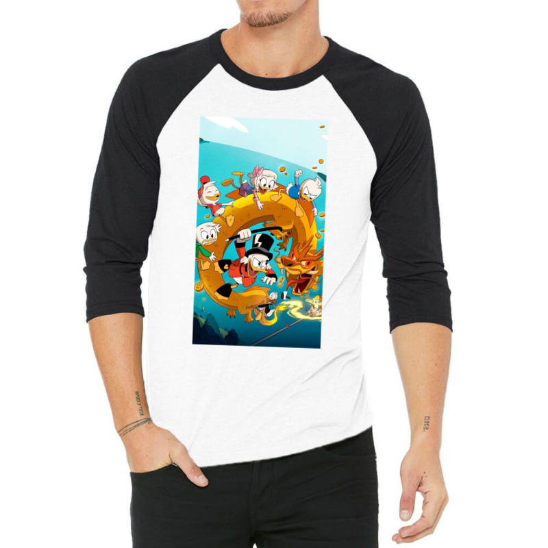 Play Dragon With Duck Tales Friends 3/4 Sleeve Shirt by MOSESWOODSS | Artistshot