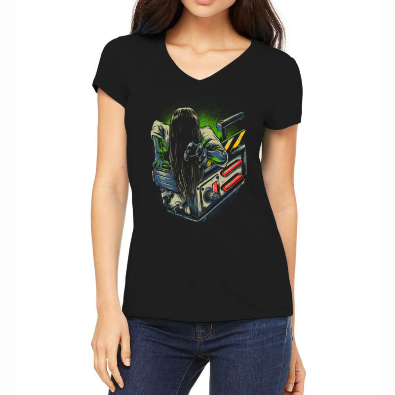 Trapped Ghost Women's V-Neck T-Shirt by cm-arts | Artistshot