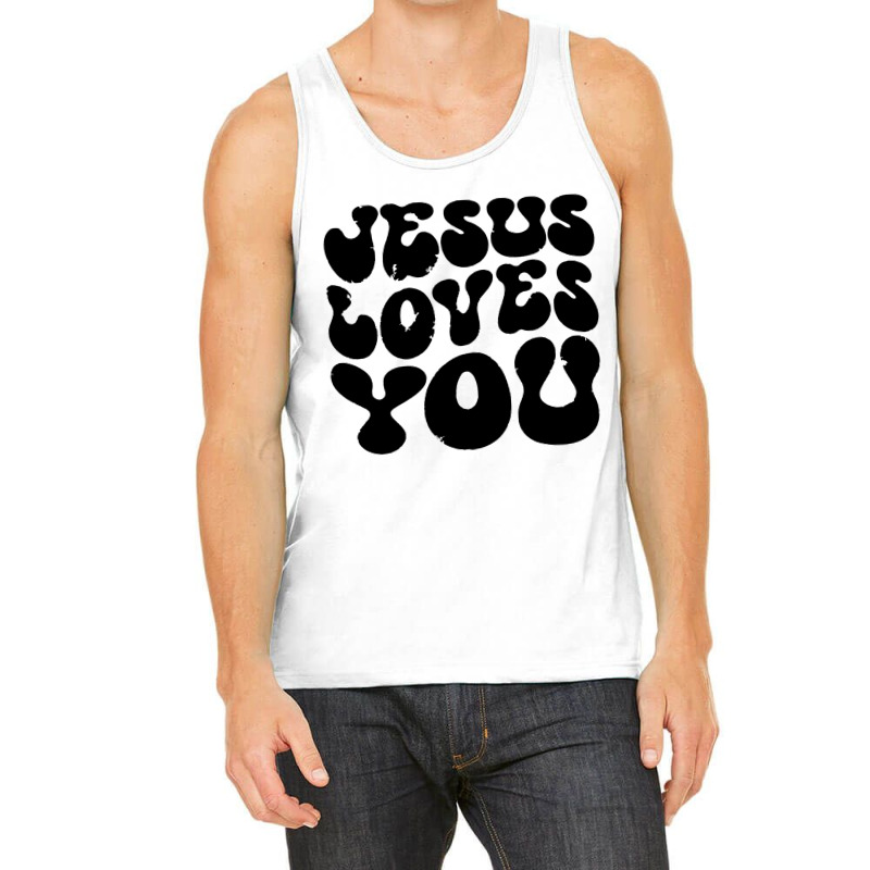 Vintage Retro Jesus Loves You Christian Tank Top | Artistshot