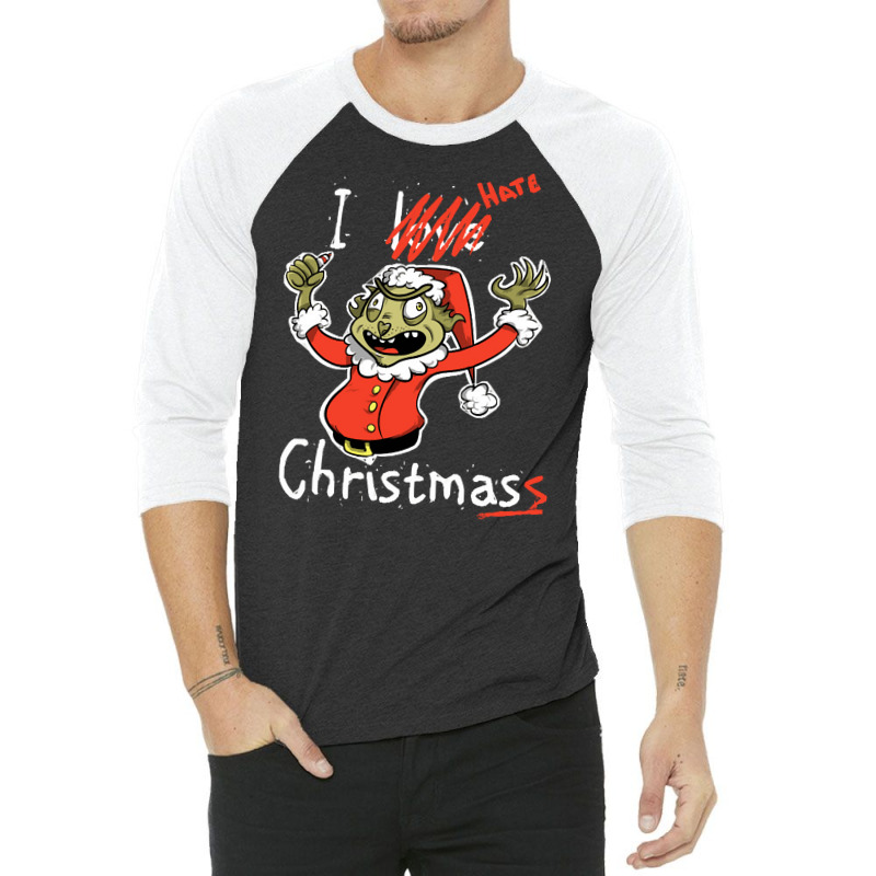 Grinch Hates Christmas, Grinch Hate Christmas, Grinch Hates, Christmas 3/4 Sleeve Shirt by SHKUNLUD | Artistshot