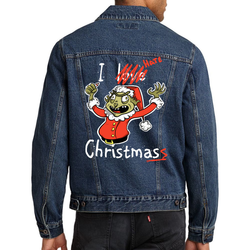 Grinch Hates Christmas, Grinch Hate Christmas, Grinch Hates, Christmas Men Denim Jacket by SHKUNLUD | Artistshot