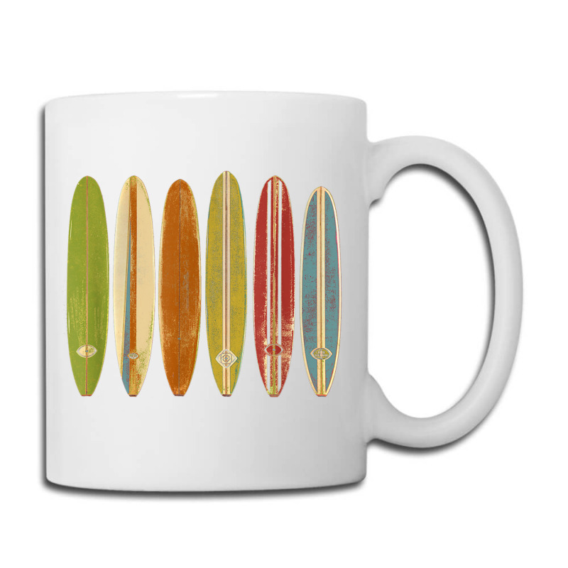 Longboard Surfboards Vintage Retro Style Surfing T Shirt Coffee Mug | Artistshot