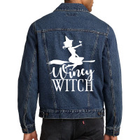 Winey Witch Funny Adult Men Denim Jacket | Artistshot