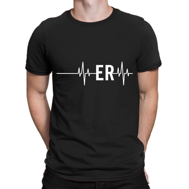 Emergency Medicine Physician Nurse Gift Er Heartbeat Long Sleeve T Shi T-shirt | Artistshot