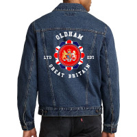 Oldham Great Britain British Pride Vintage T Shirt Men Denim Jacket | Artistshot