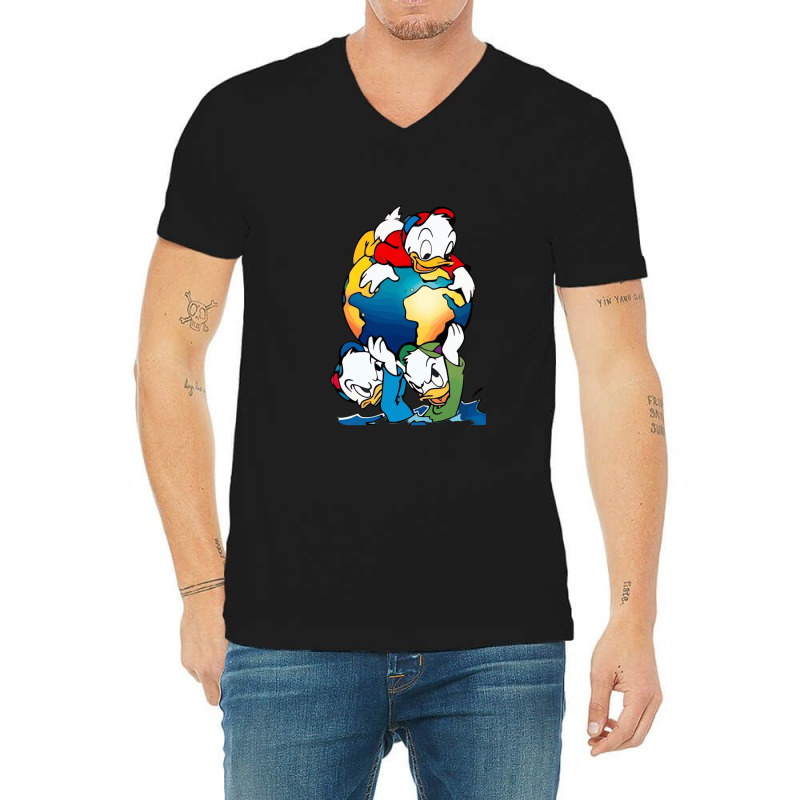 Duck Tales Characters V-neck Tee | Artistshot