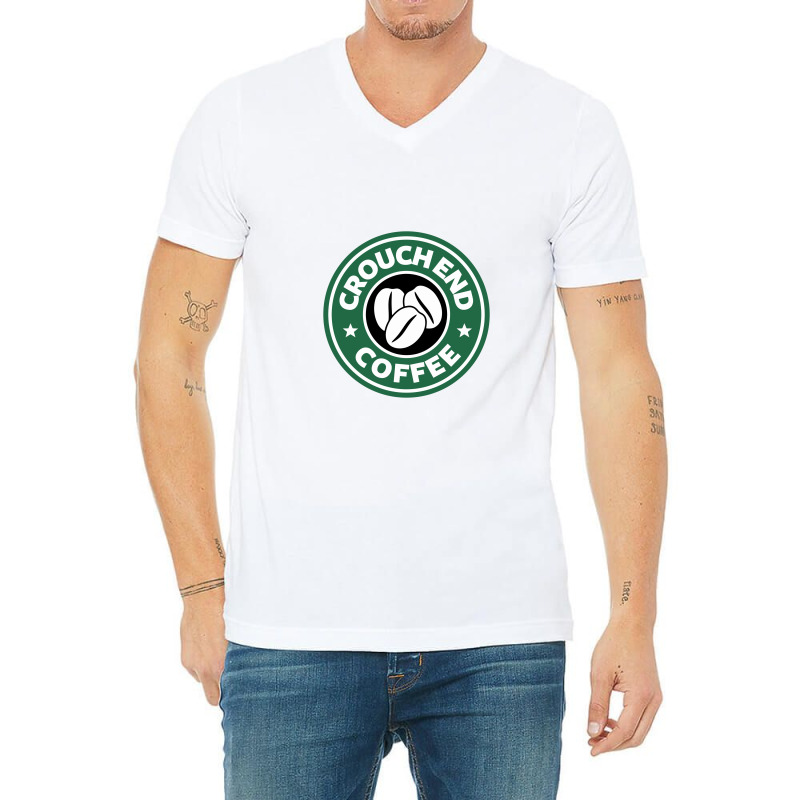 Crouch End Coffee V-neck Tee | Artistshot