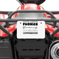 Phonemic Awareness Phonics Fluency Vocab Comprehension T Shirt Atv License Plate | Artistshot