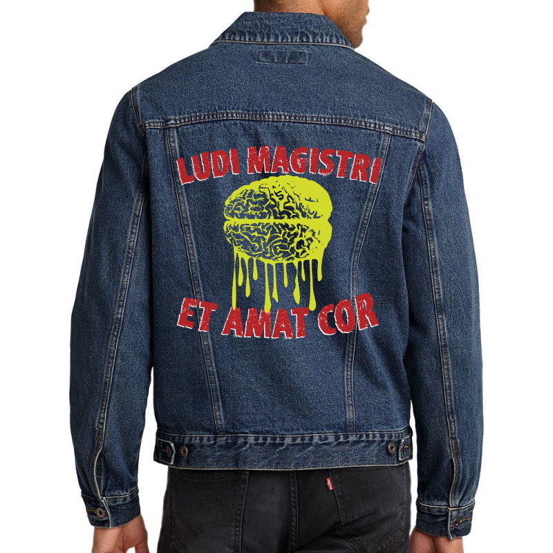 Ludi Magistri Et Amat Cor, Ludi Magistri, Ludi Magistri Et, Amat Cor,  Men Denim Jacket by SHKUNLUD | Artistshot