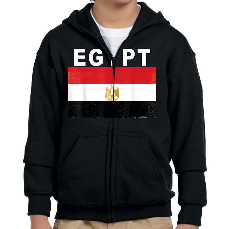 Egyptian National Pride Flag Of Egypt T Shirt Youth Zipper Hoodie by cm-arts | Artistshot