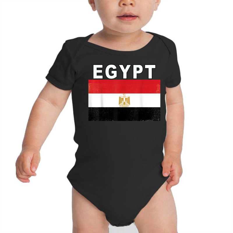 Egyptian National Pride Flag Of Egypt T Shirt Baby Bodysuit by cm-arts | Artistshot