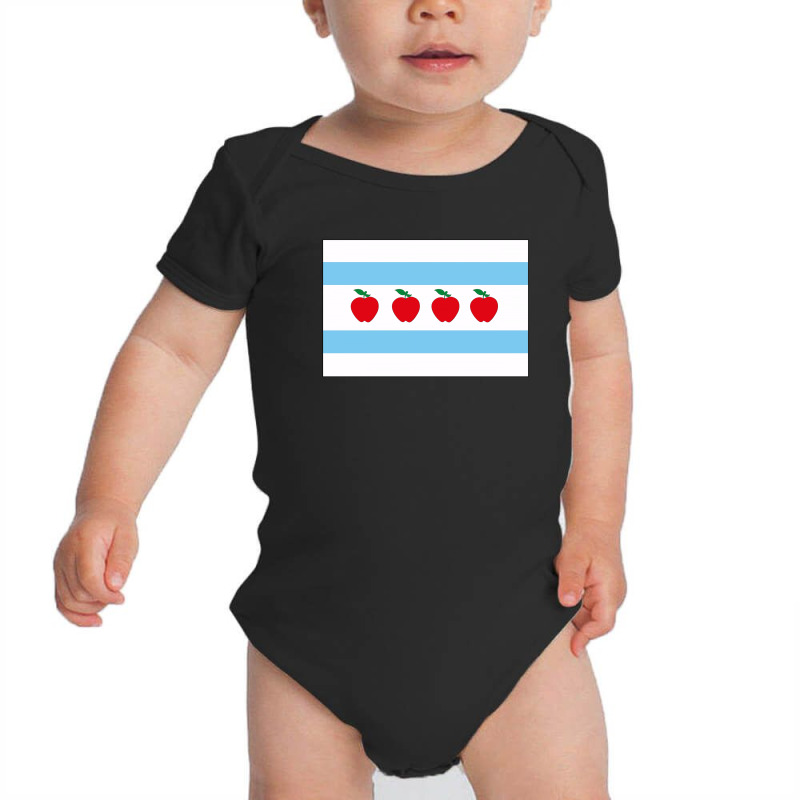 Chicago Teacher Flag Baby Bodysuit by autlu2024 | Artistshot