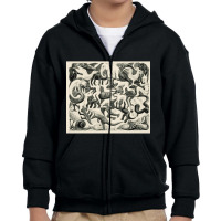 Escher - Plane Filling Ii Youth Zipper Hoodie | Artistshot