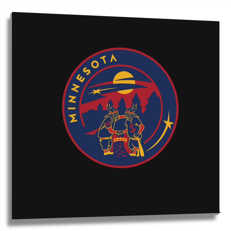 Minnesota Sports Classic Metal Print Square | Artistshot