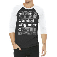 Combat Engineer Shopping Label Problem Solver T Shirt 3/4 Sleeve Shirt | Artistshot