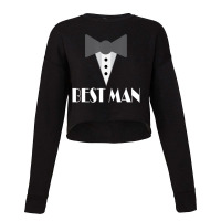 Best Man Wedding Party Mock Tuxedo Cropped Sweater | Artistshot