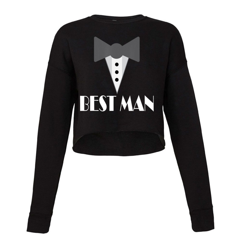 Best Man Wedding Party Mock Tuxedo Cropped Sweater by Bertrand Angulo | Artistshot