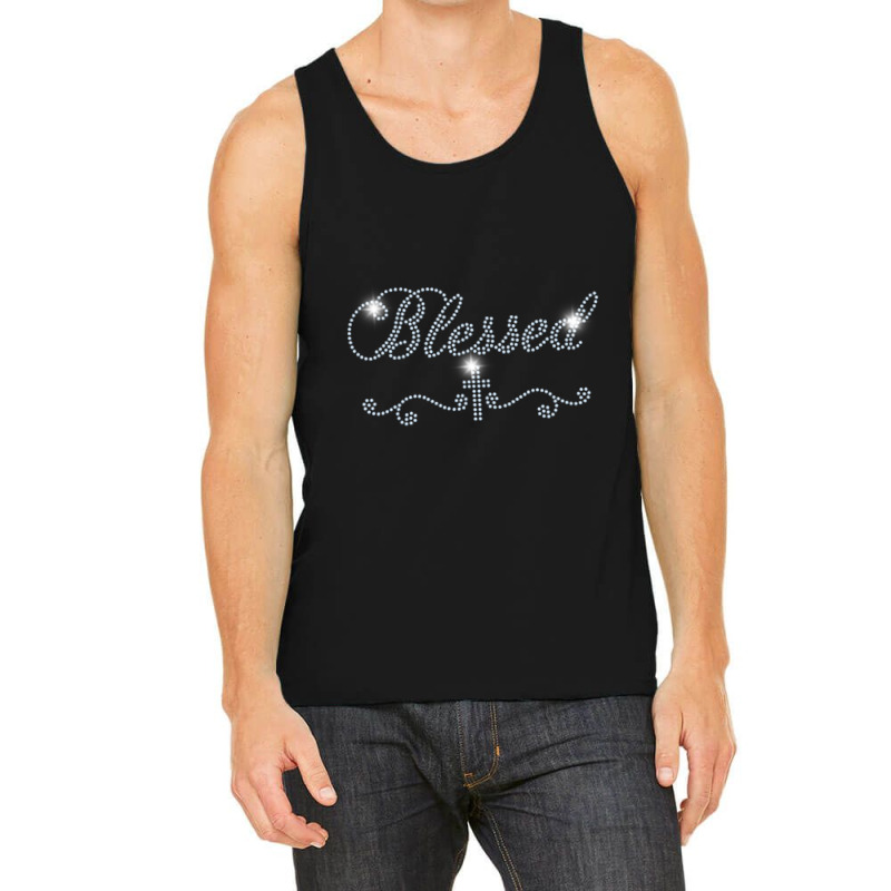 Blessed Bling Rhinestone Bling Women Mom Birth Day Tank Top by Koyanho62 | Artistshot