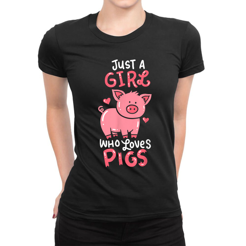 Pig Piglet Hog Farm Animal Funny Gift Ladies Fitted T-Shirt by JonathonBarringer | Artistshot