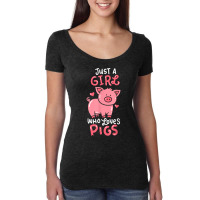 Pig Piglet Hog Farm Animal Funny Gift Women's Triblend Scoop T-shirt | Artistshot